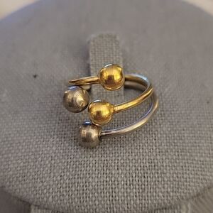 3/$30 Two Metal Ball Knob Barbell Adjustable Bypass Rings